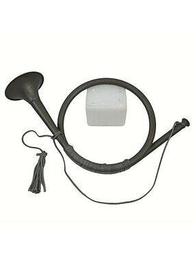 Decorative Hunting Horn Wall Art Metal Twist Rope 17" Long Bell Display